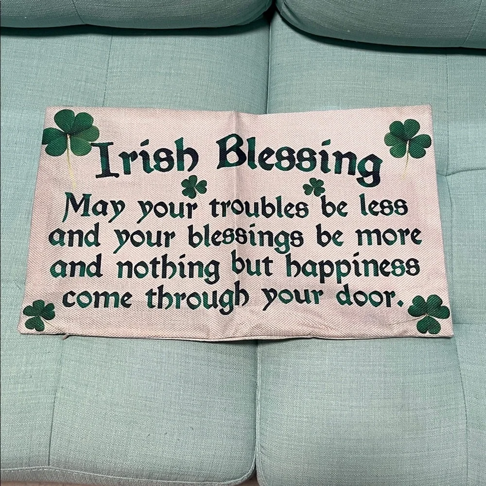 IRISH BLESSING PILLOW COVER-NEW